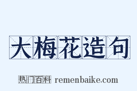 大梅花造句是什么意思的图片